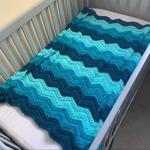 Made by Grandma - Hand Crocheted Baby Blanket